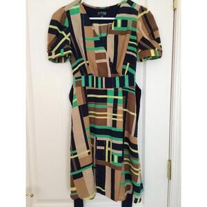 The Webster Miami Women's Dress For Target Green Brown Blue XS EUC